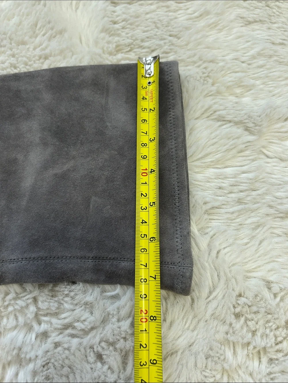 Tory Burch Laila Over The Knee Stretch Suede Boots Grey